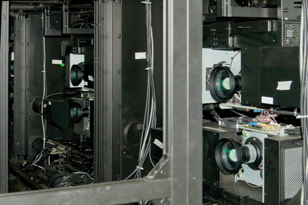 Videowall, LED-Projektoren, Justage