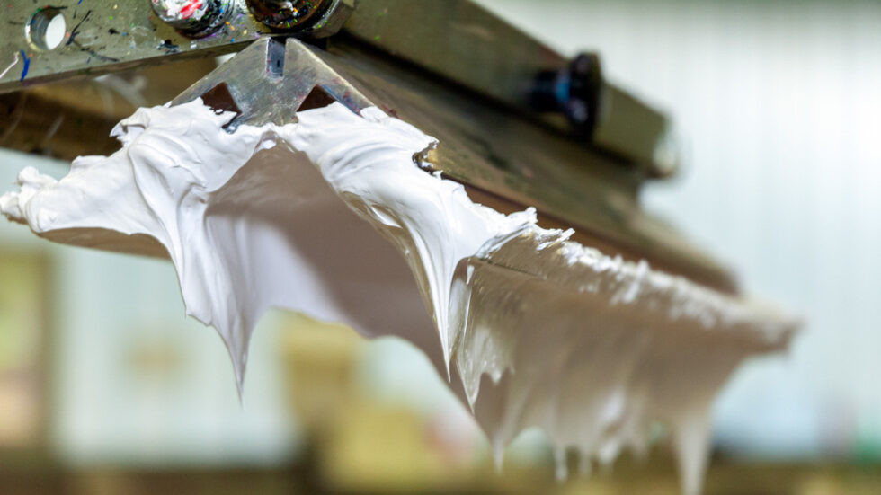 Industrie Siebdruck Farbspachtel