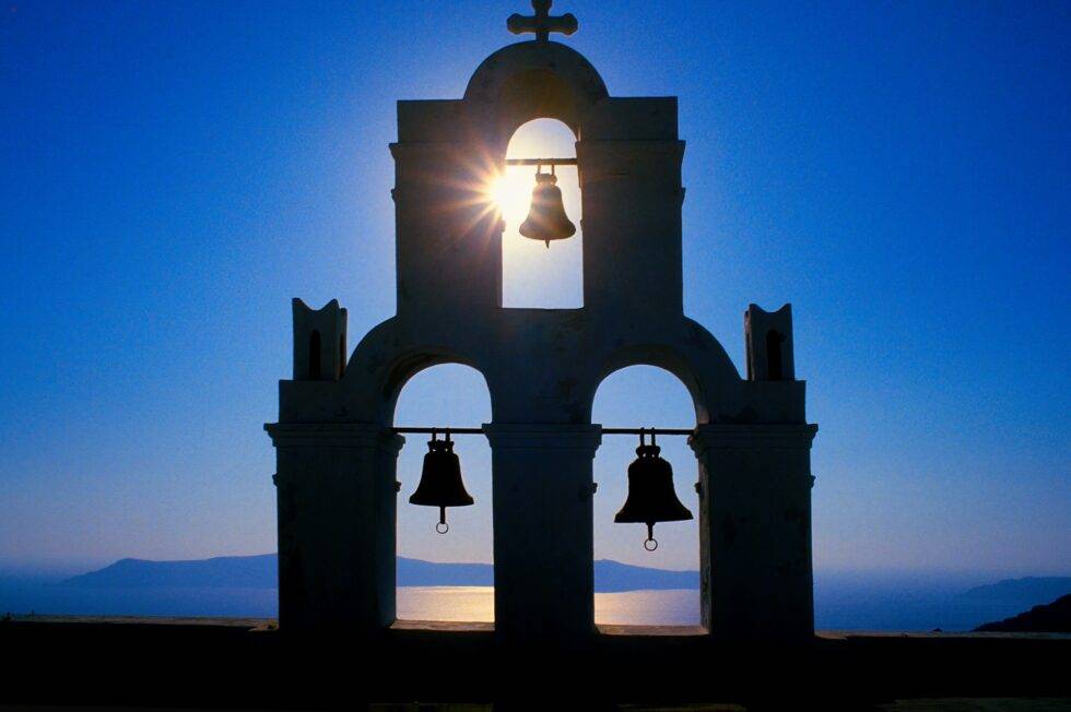 Griechenland Santorini Glockenspiel Sonne