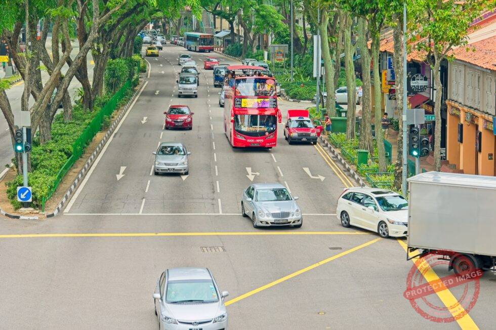 Singapur Arabischer Viertel Beach-Road Jalan-Sultan Verkehr