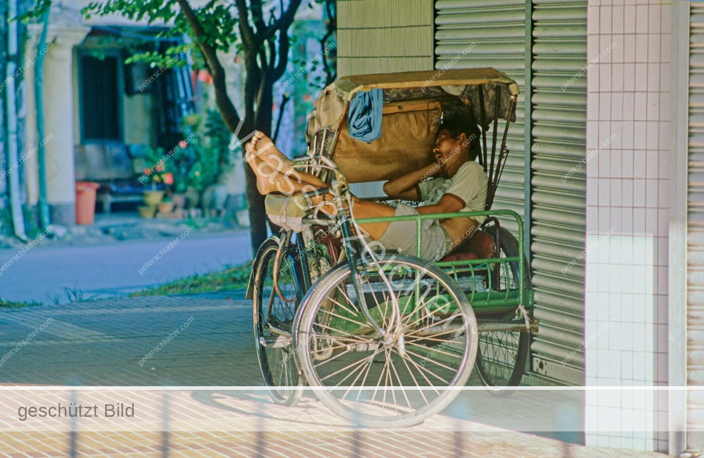 Singapur Kampong Gelam Fahrrad-Rischka