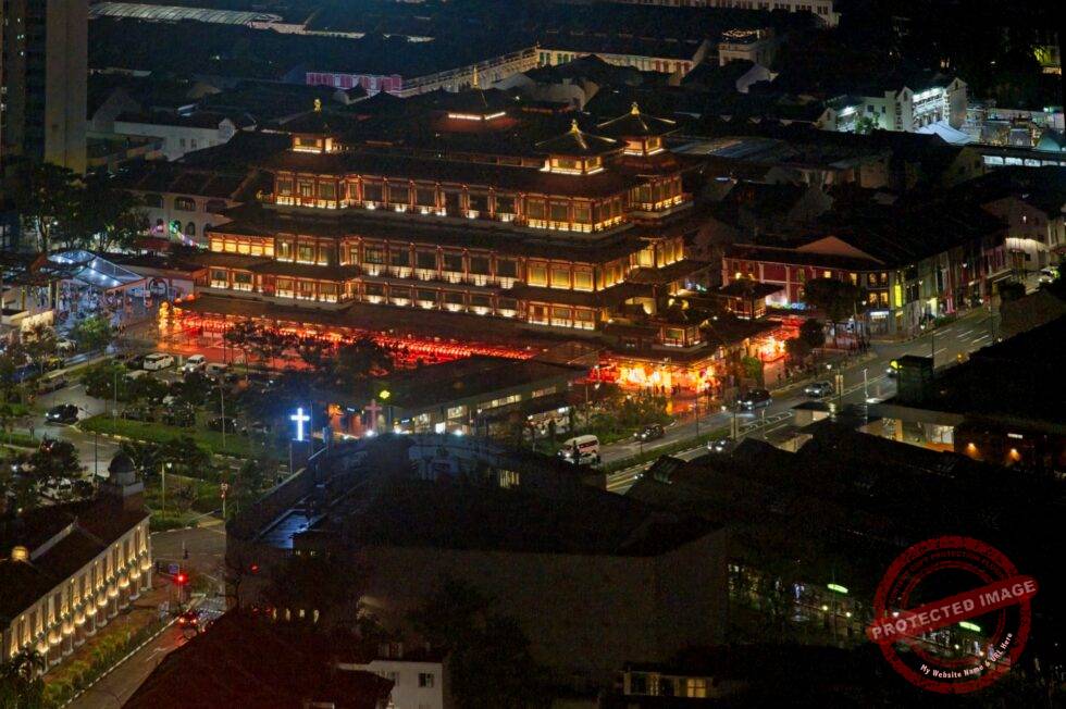 Singapur Chinatown buddistischer Tempel Nacht