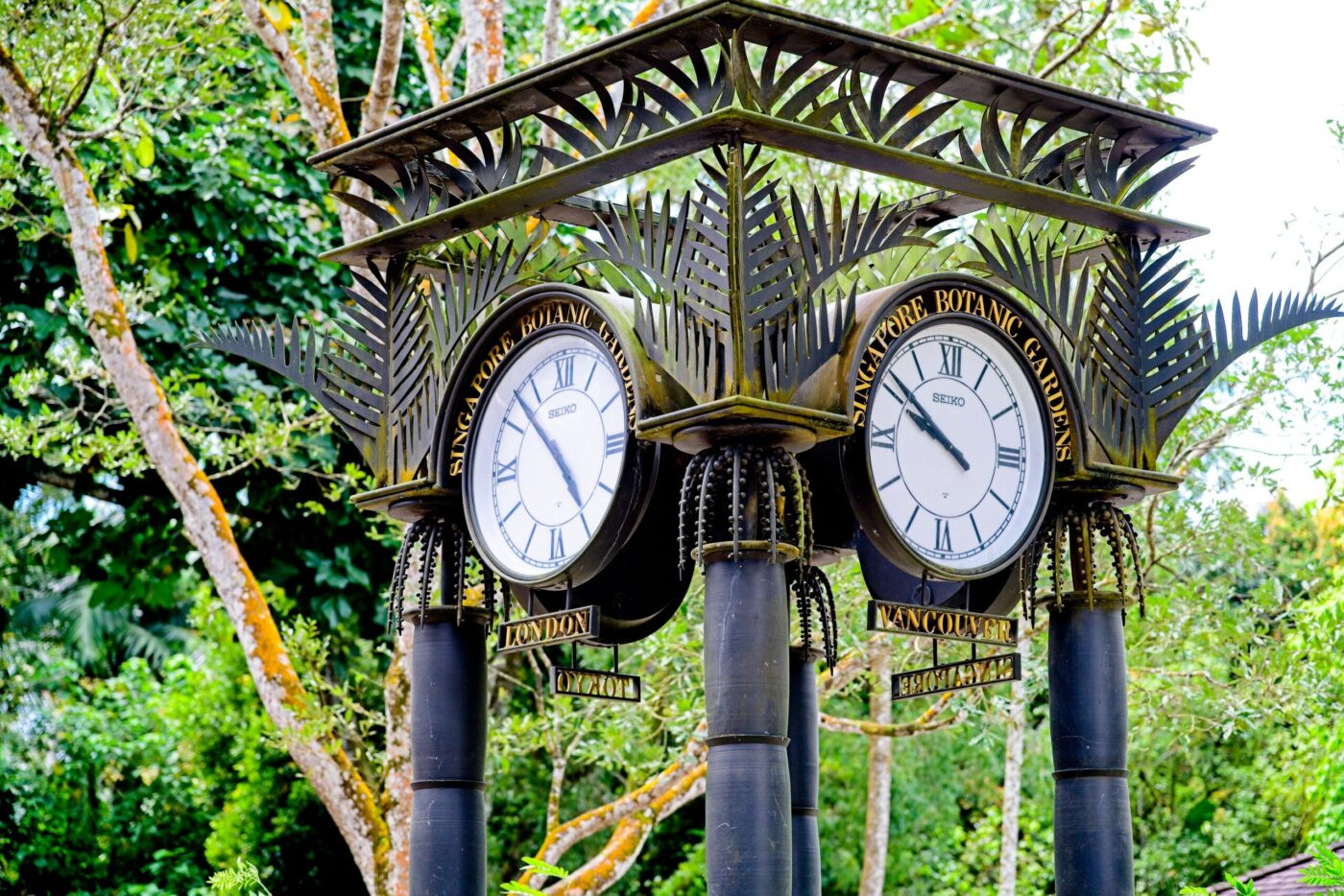 Singapur Botanischer Garten Weltuhr
