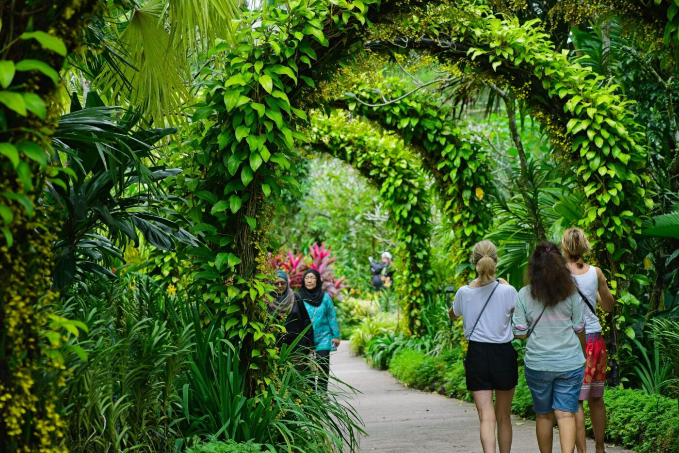 Singapur Nationaler Orchideen Garten Personen