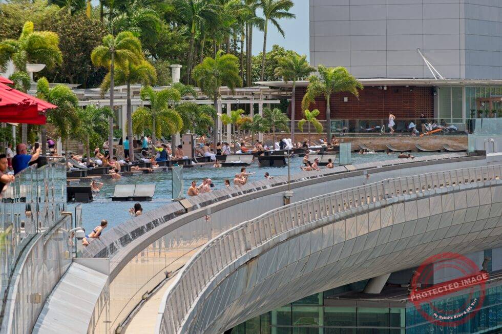 Singapur Hotel Marina Bay Sands Schwimmbad Dach