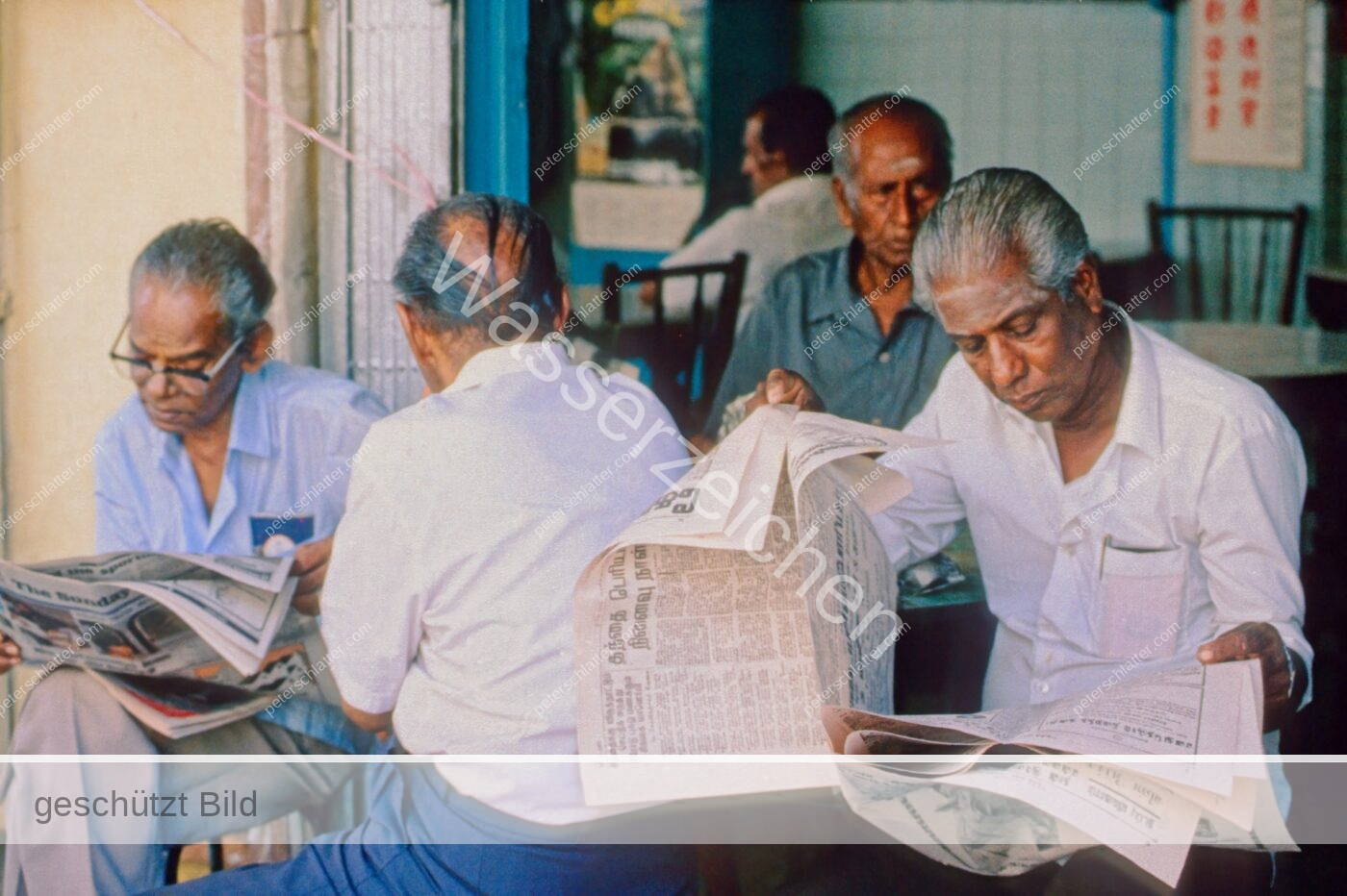 Singapur Little India Imbiss Männer
