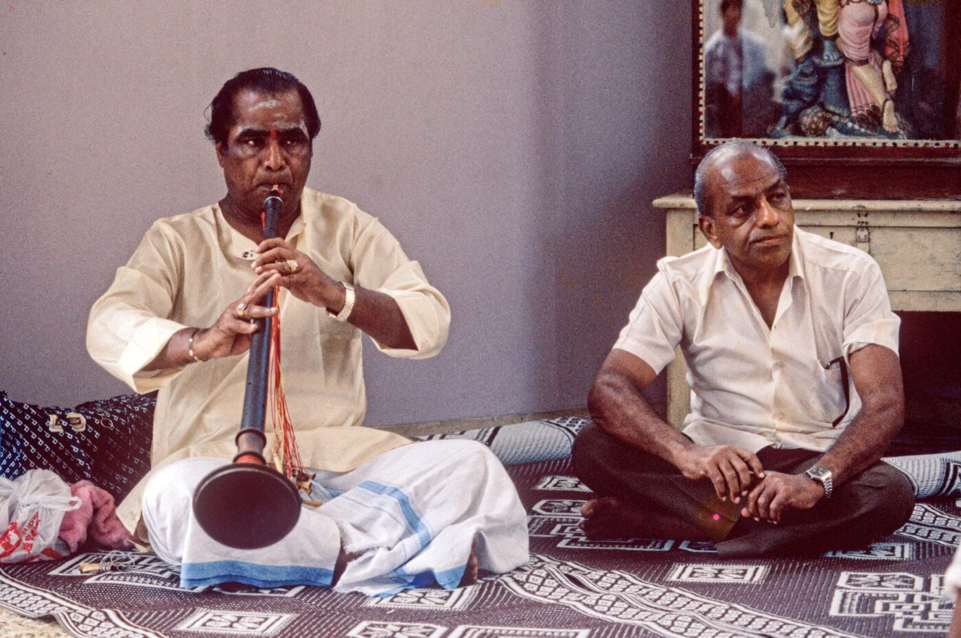 Singapur Hindu-Tempel Sri-Veeramakaliamman Musiker