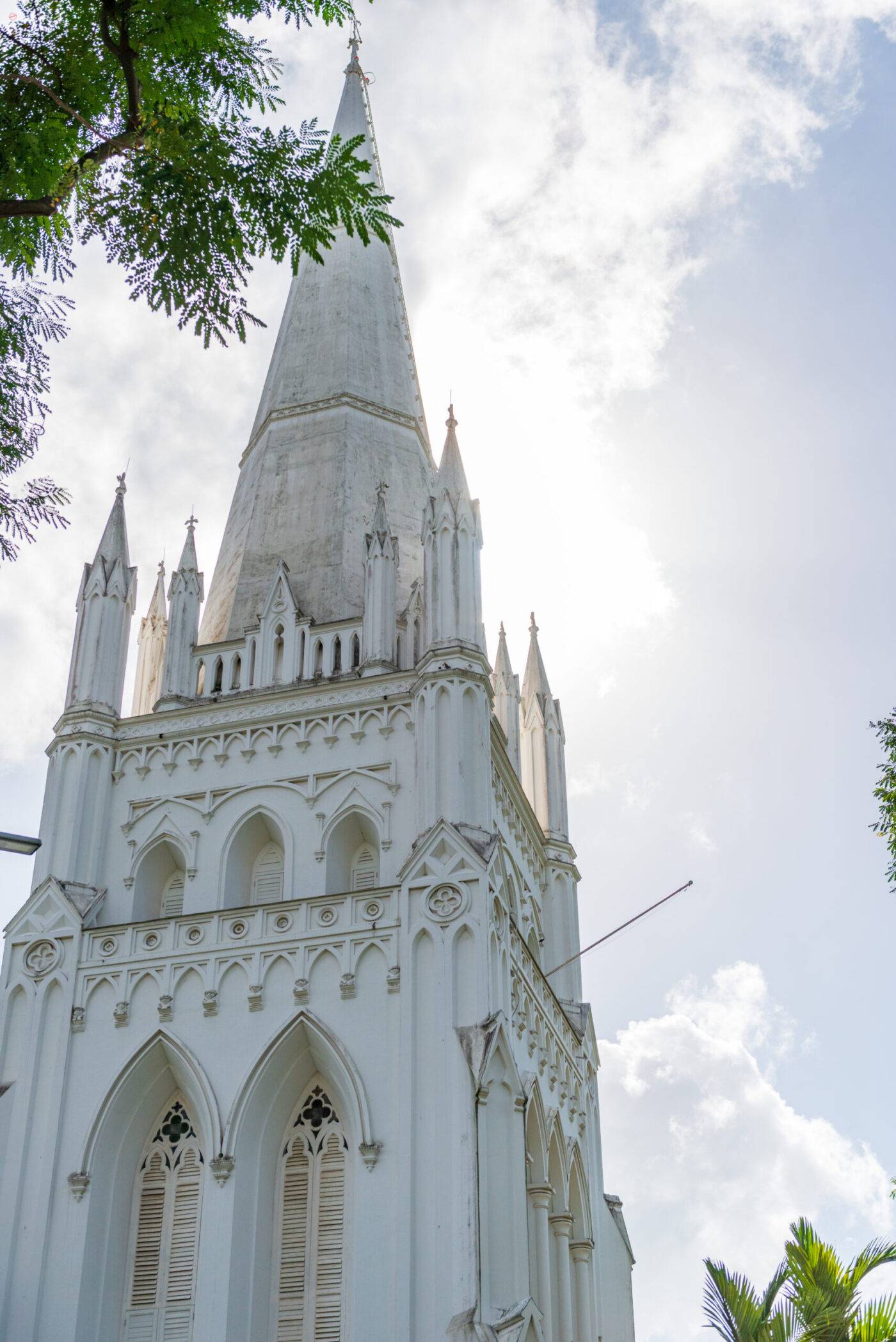 Singapur gotische Katholische Kirche Ophir Road Turm