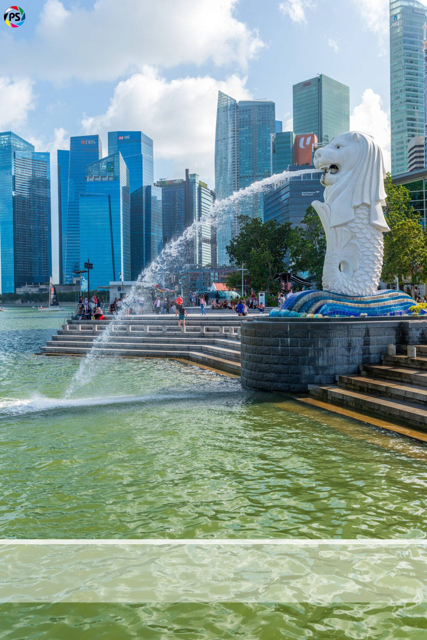 Singapur Merlion-Park Hochhäuser