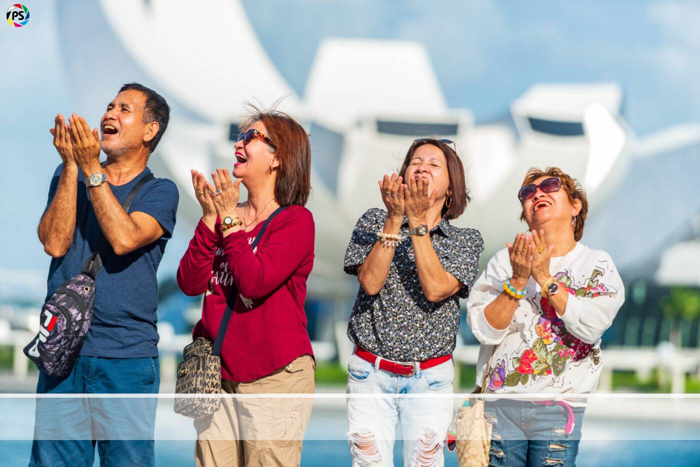 Singapur Merlion-Park Personen
