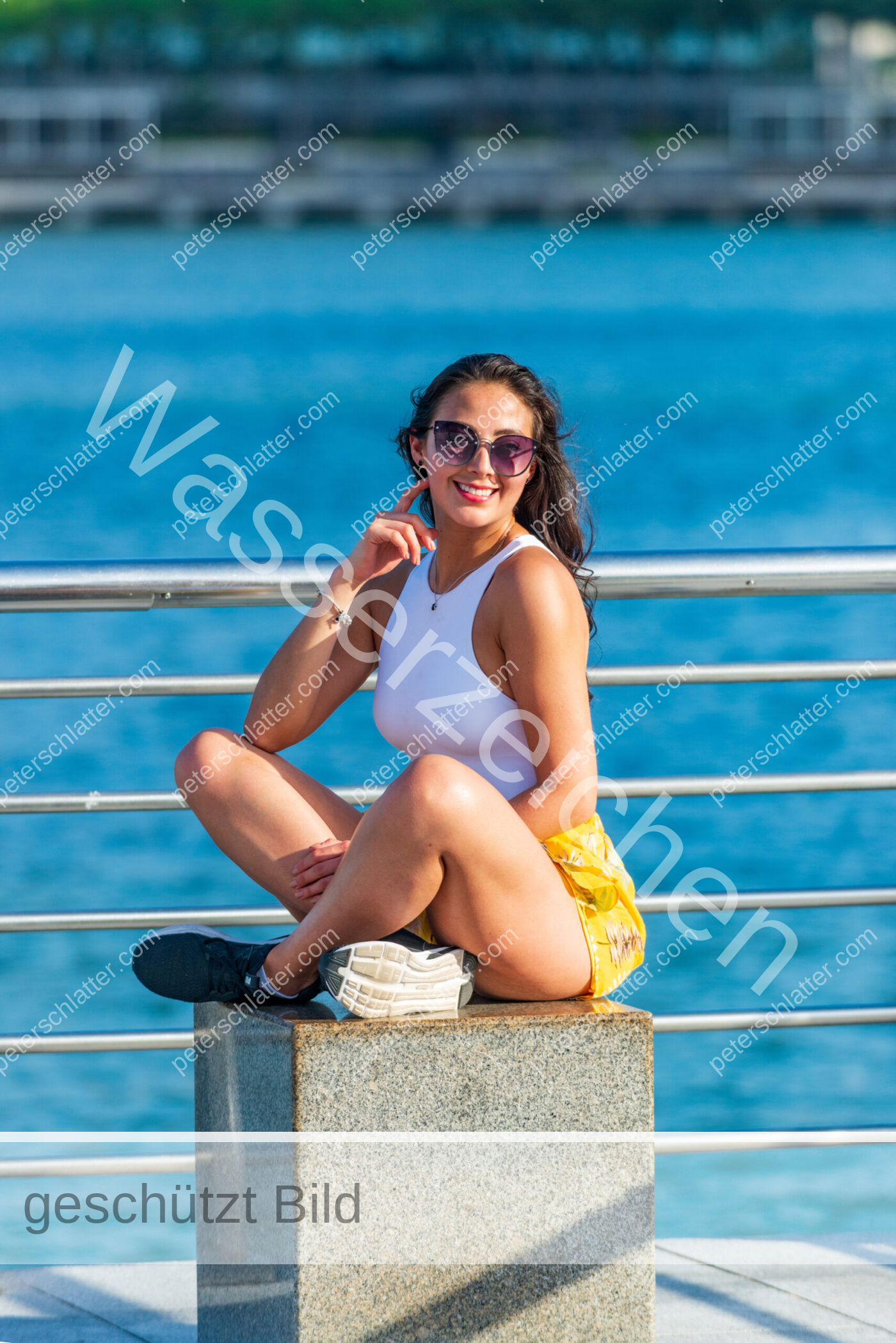 Sinagpur Merlion-Park Touristin