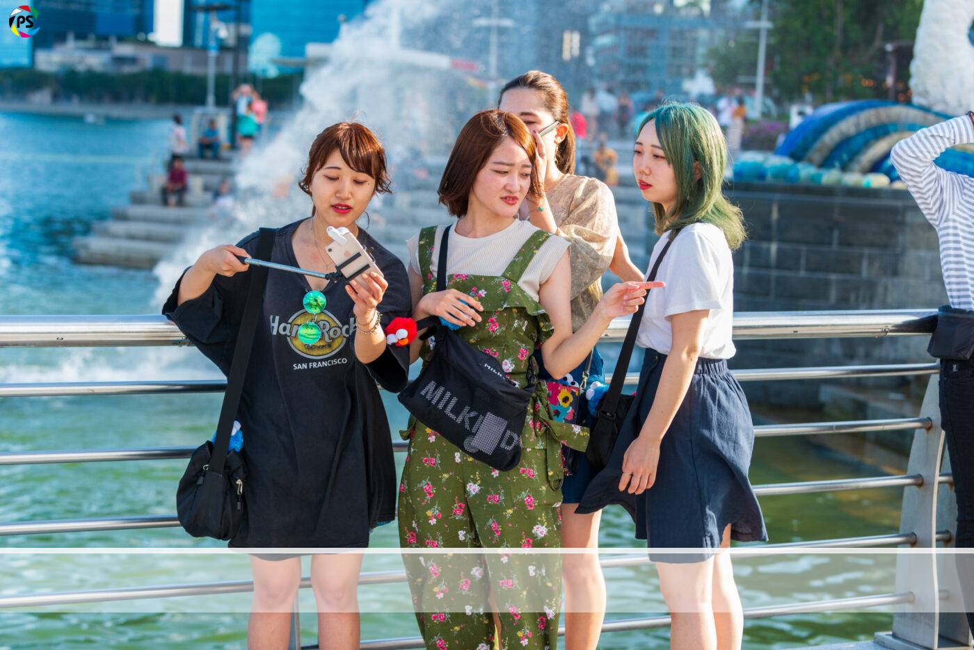 Singapur Merlion-Park Personen