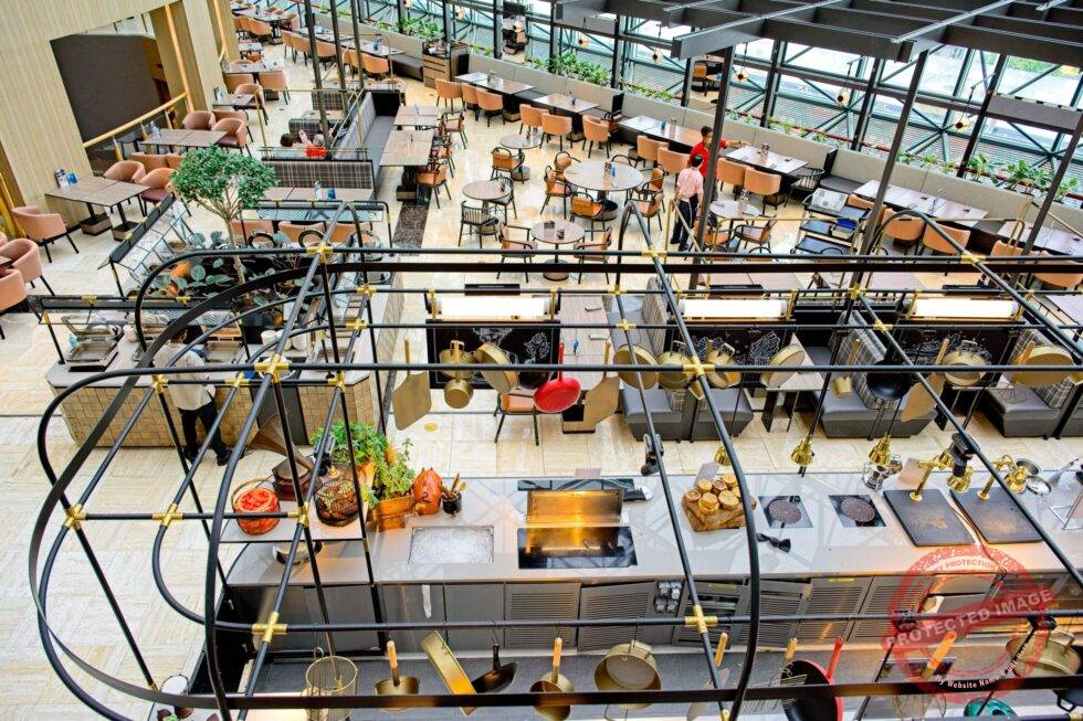 Singapur Einkaufszentrum Raffles-City Restaurant Hotel Stamford Fairmont