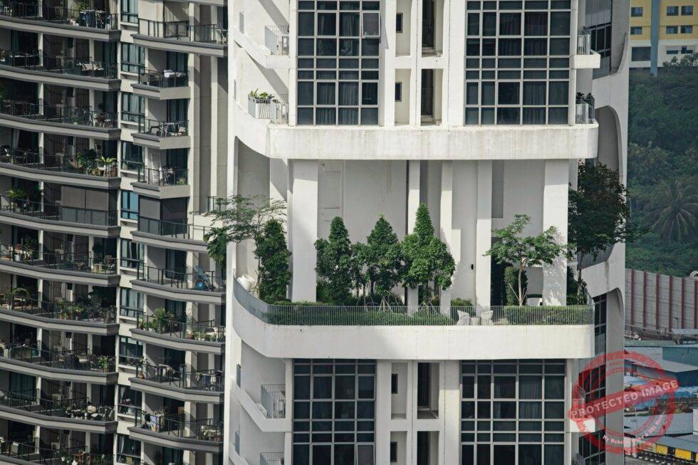 Singapur Spottiswoode-Suites Hochhäuser Detail