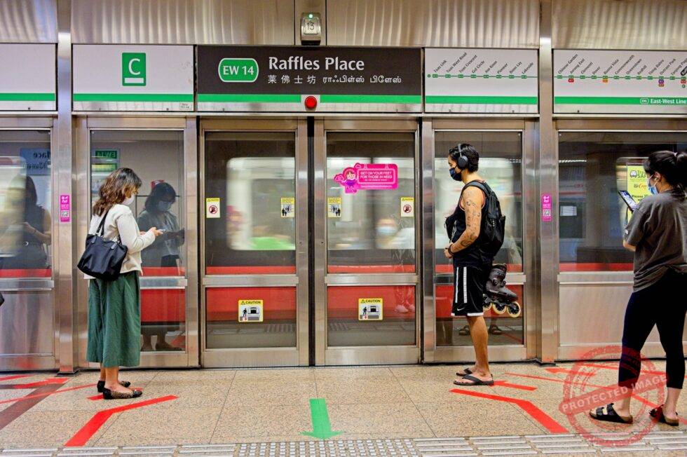 Singapur U-Bahn MRT Personen
