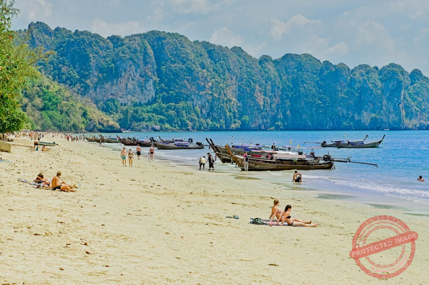 Thailand Phang Nga Bay Krabi Ao Nang Strand Langboote