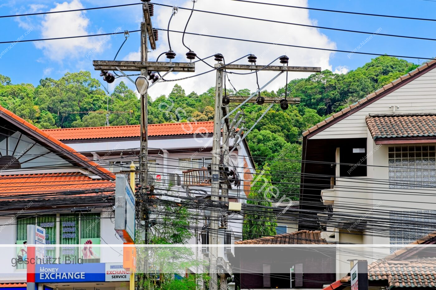 Thailand Phang Nga Bay Krabi Ao Nang Stromleitungen