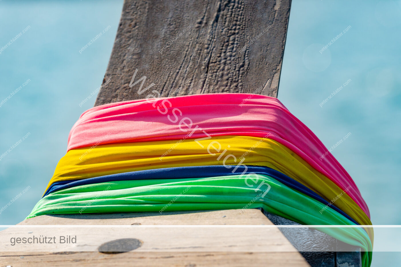 Thailand Phang Nga Bay Langboot Religiöse Tücher