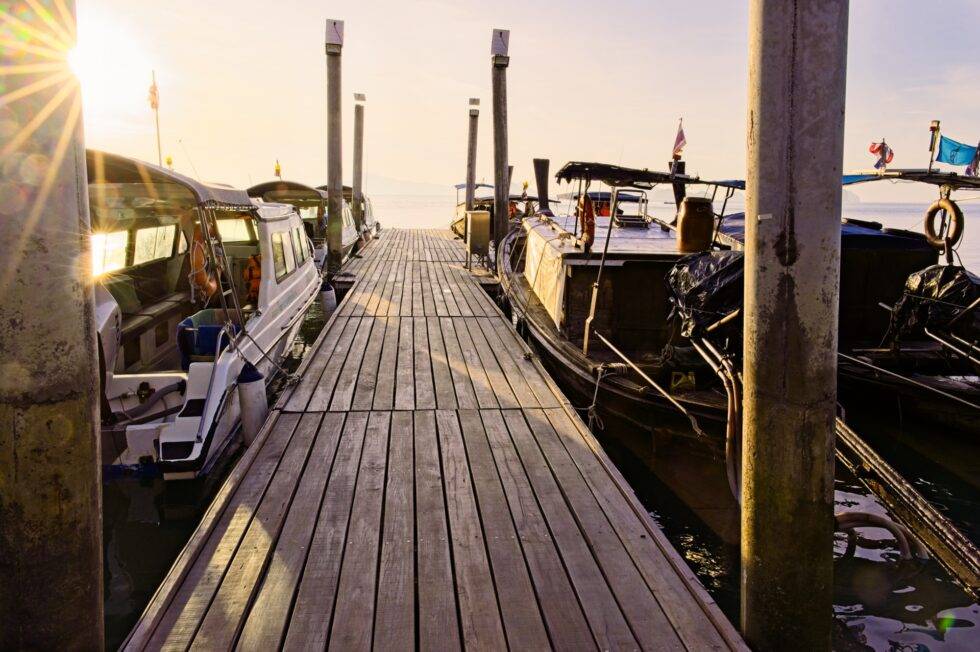 Thailand Ko Yao Noi Hotel Paradise Bootsanleger Sonnenaufgang