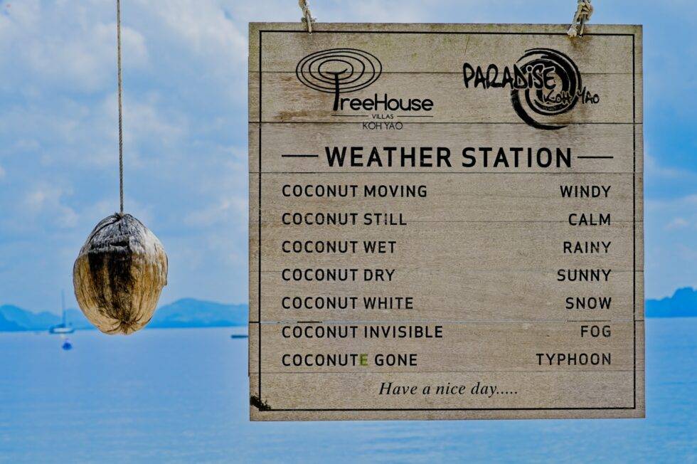 Thailand Ko Yao Noi Hotel Paradise Wetterstation