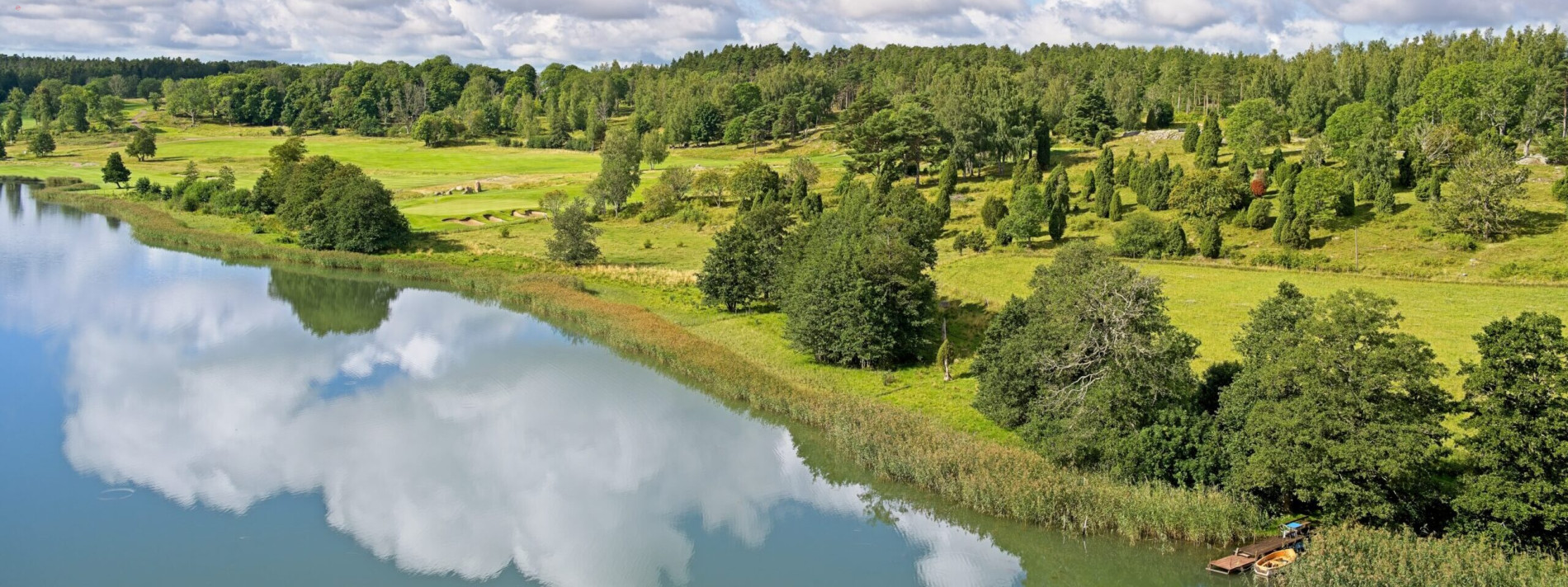 Finnland Länsi-Teisko Wasser Boot Wald