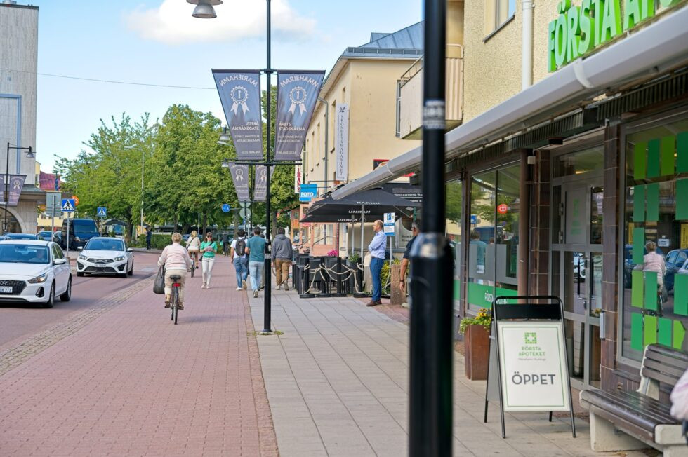 Finnland Aland Mariehamn Einkaufsstrasse