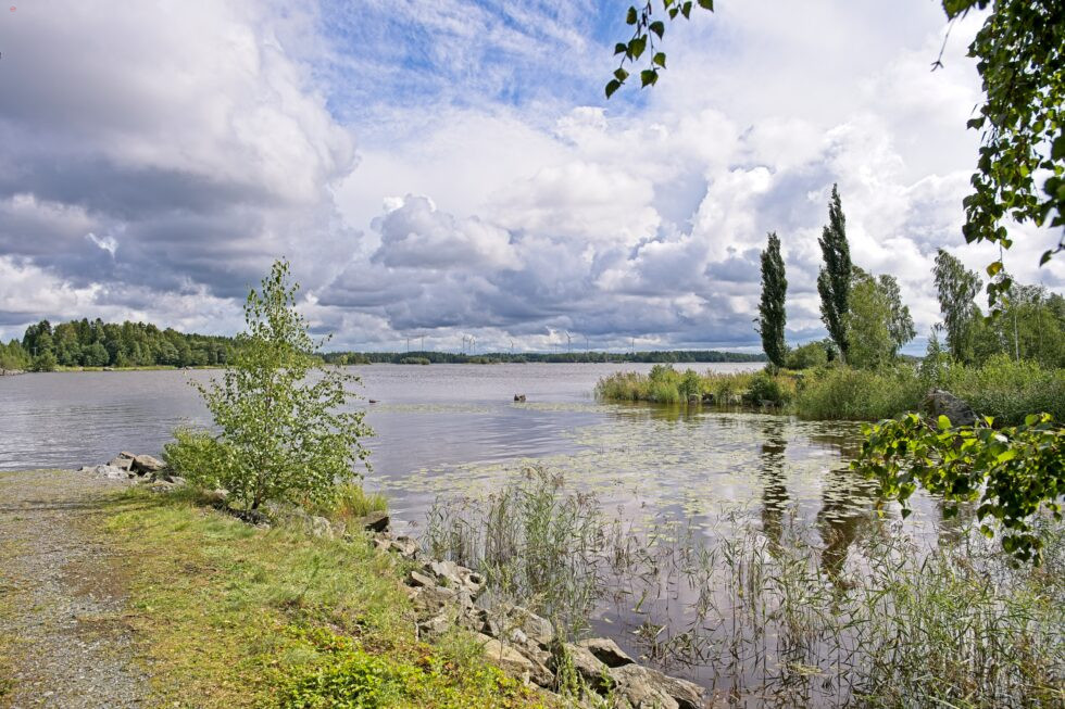 Finnland Ahlainen Landschaft See Wald