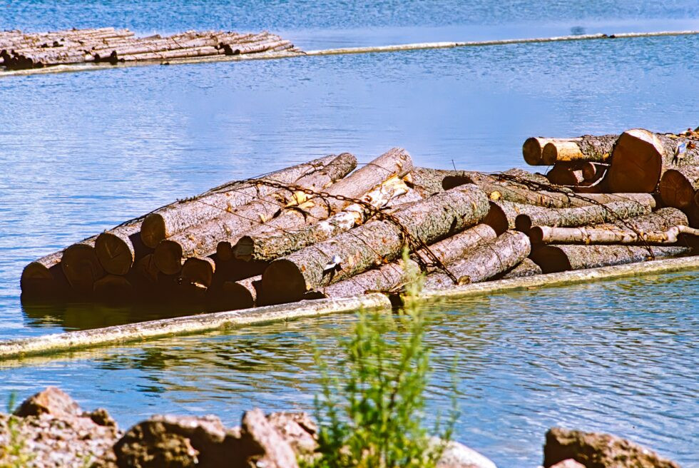 Finnland Holzflösserei Wasser