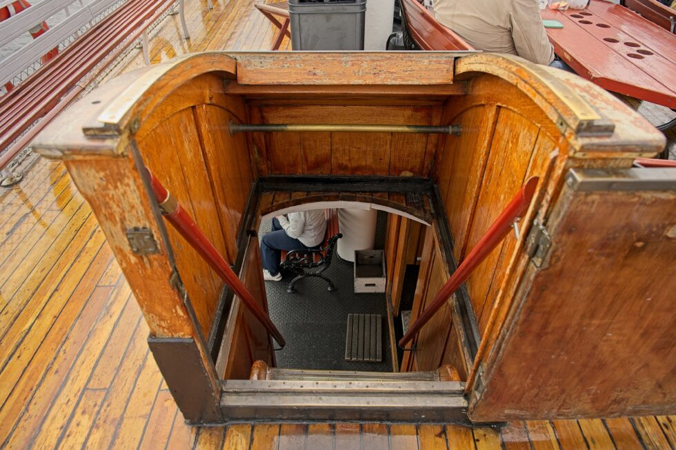 Finnland Porvoo Boot Dampfschiff S/S J.L. Runeberg Treppe