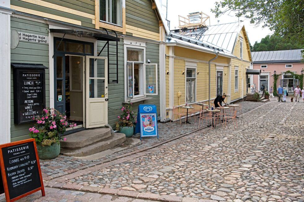 Finnland Porvoo Stadt Holzhäuser Patisserie