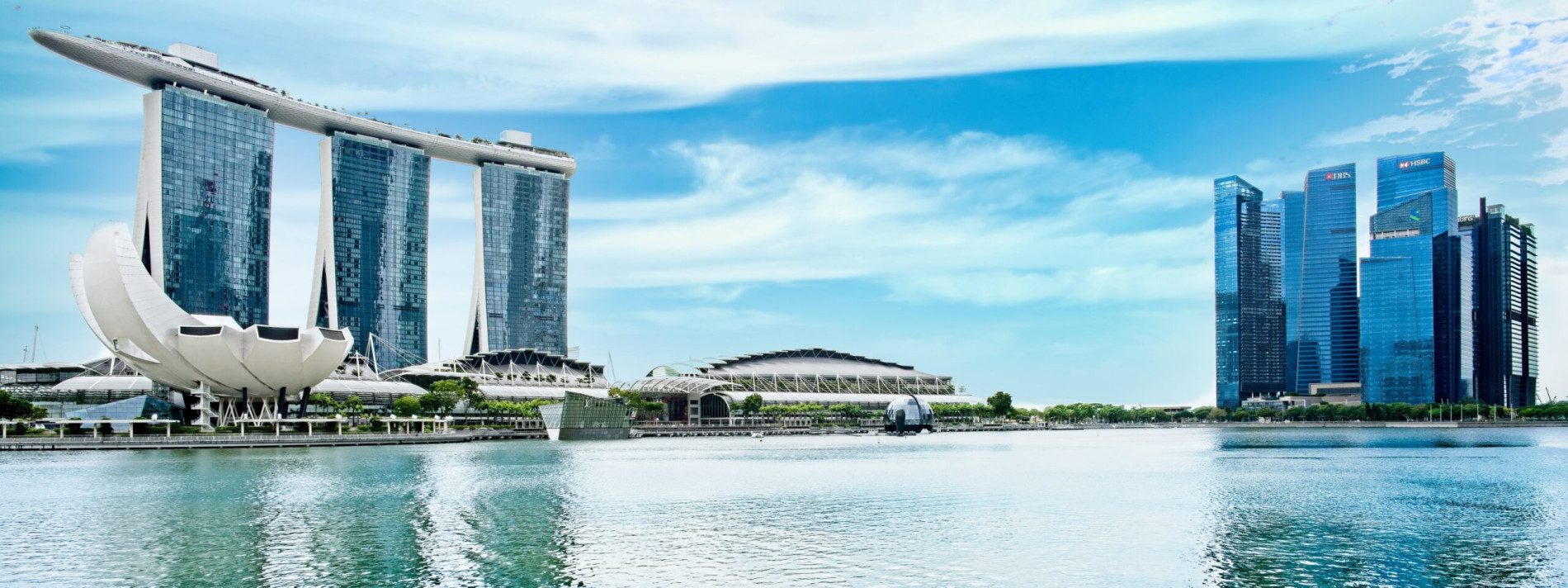 Singapur Marina Bay Skyline Hochhäuser
