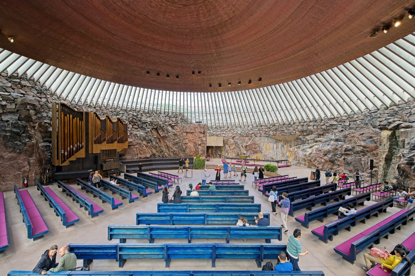 Finnland Helsinki Kirche Felsenkirche Kirchenraum