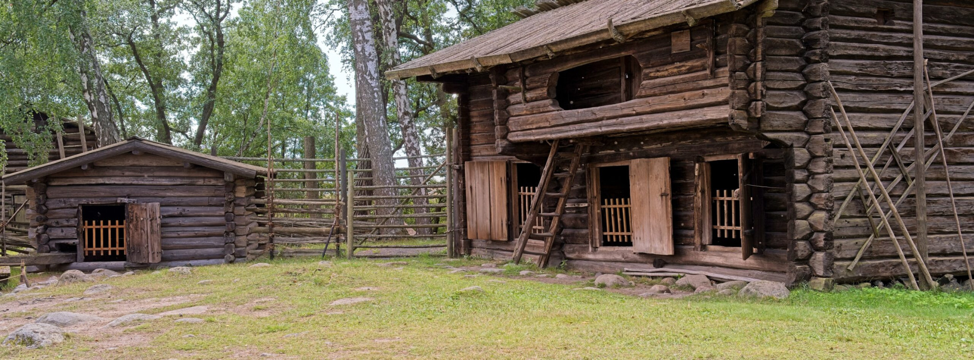 Finnland Helsinki Seurasaari Bauernhof