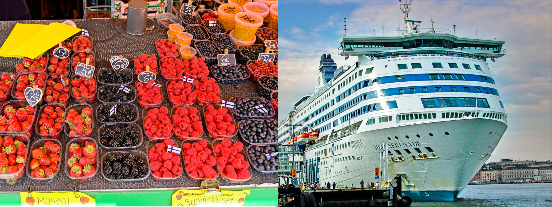 Finnland Helsinki Markt Hafen