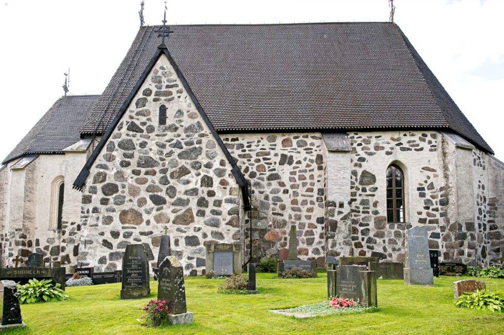 Finnland Ahlainen Nousiainen Kirche Friedhof