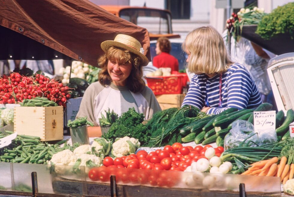 Finnland Helsinki Hafen Markt Gemüse