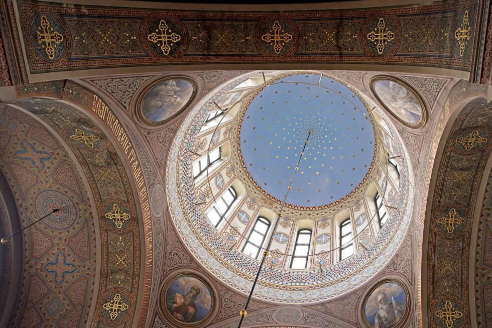 Finnland Helsinki Kirche orthodoxe Upenski Kathedrale Kirchendecke