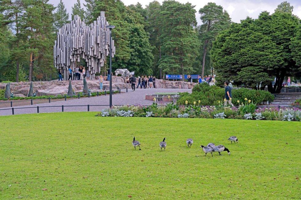 Finnland Helsinki Sibelius-Park Denkmal