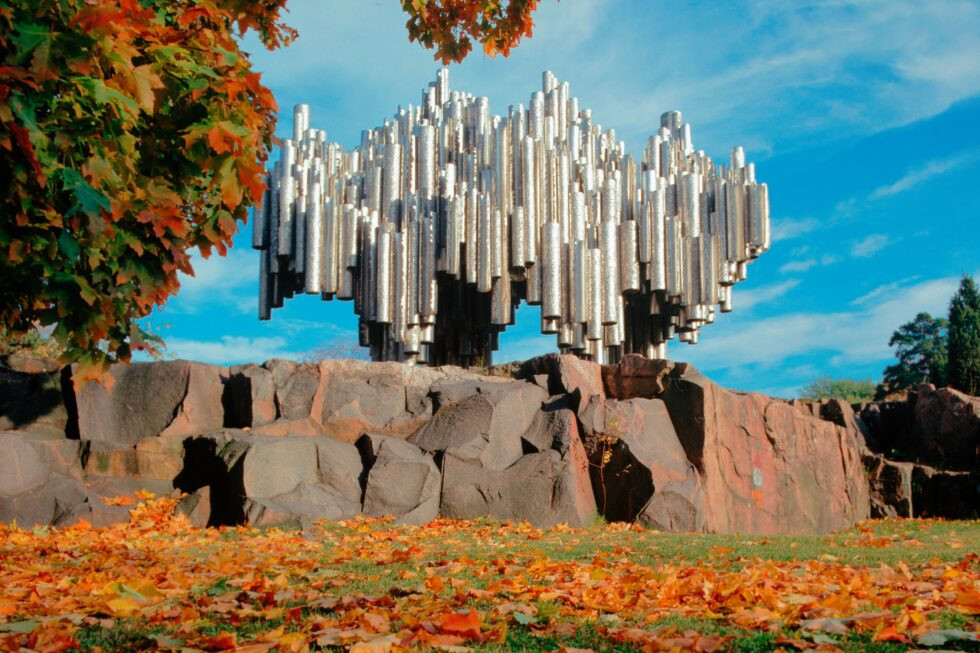 Finnland Helsinki Sibelius Denkmal Herbst