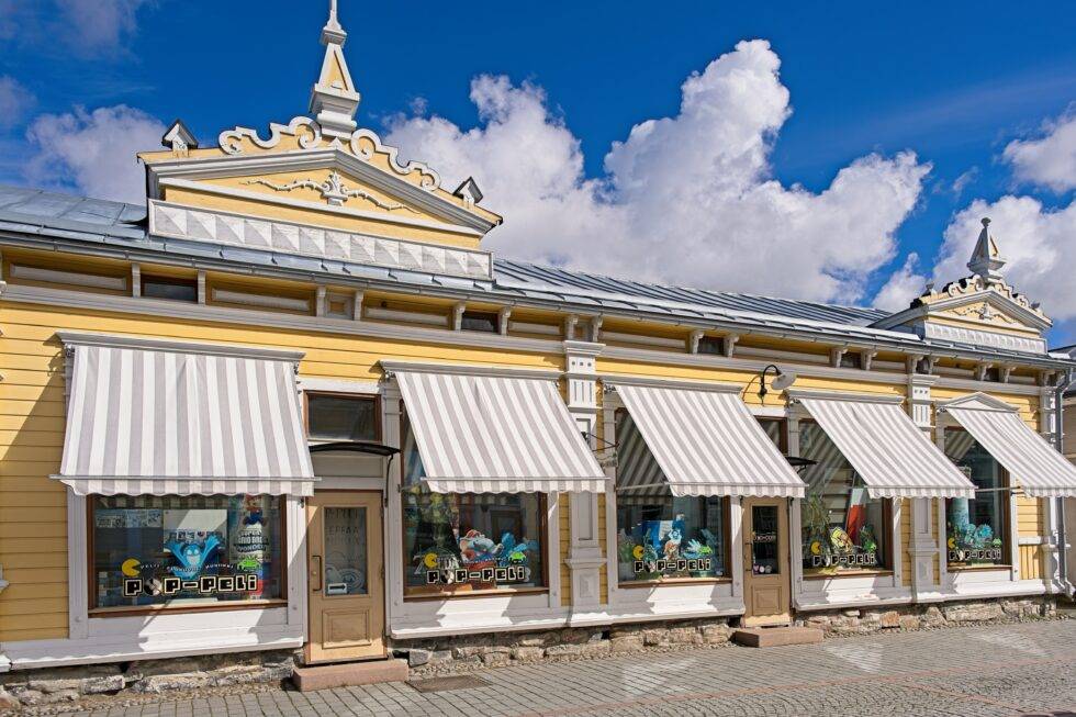 Finnland Rauma Holzhäuser Laden