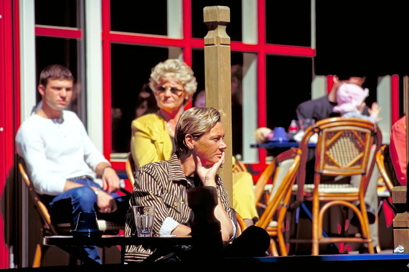 Schweden Stockholm Altstadt Café Personen