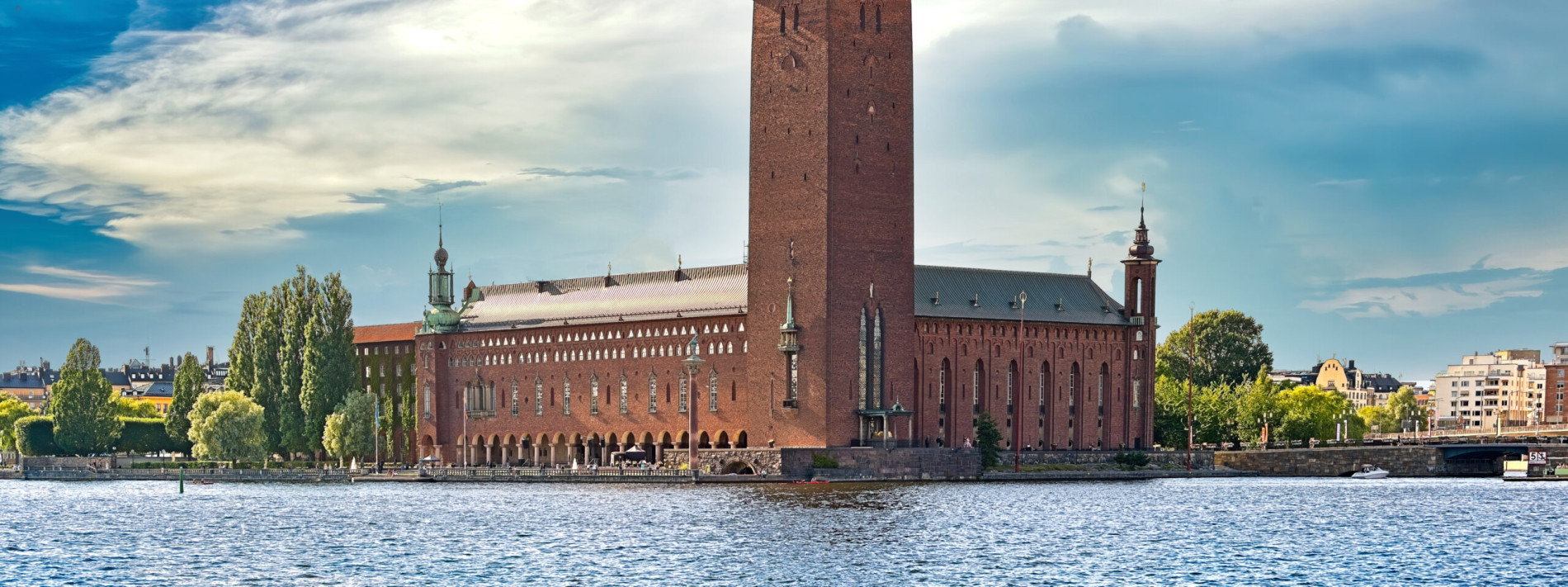 Schweden Stockholm Rathaus Banner