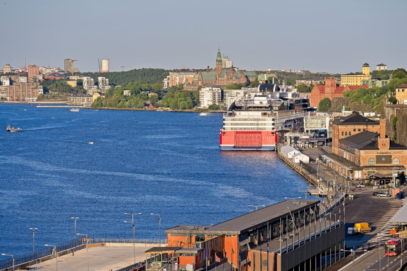 Schweden Stockholm Södermalm Katarina-Lift Aussicht Hafen Viking Line