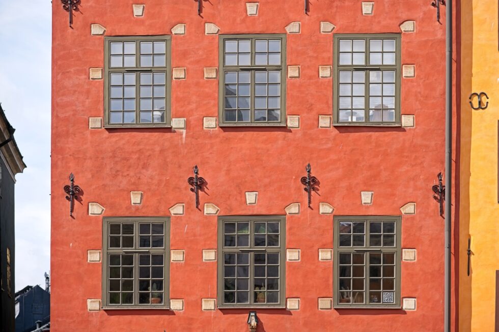 Schweden Stockholm Altstadt Häuser Fassade