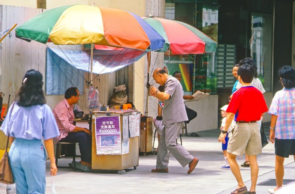 Singapur Chinatown Lottoverkäufer