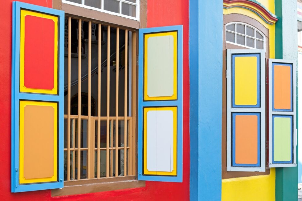Singapur Little India Haus Tan Teng Fenster